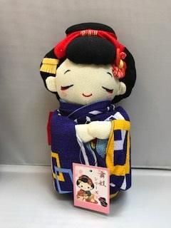 ちりめん舞妓人形（赤・黄・紫・ピンク） - 浅草 招き屋