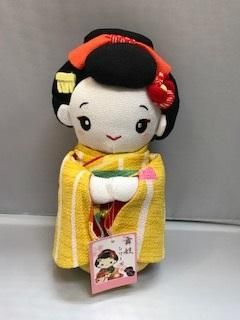 ちりめん舞妓人形（赤・黄・紫・ピンク） - 浅草 招き屋