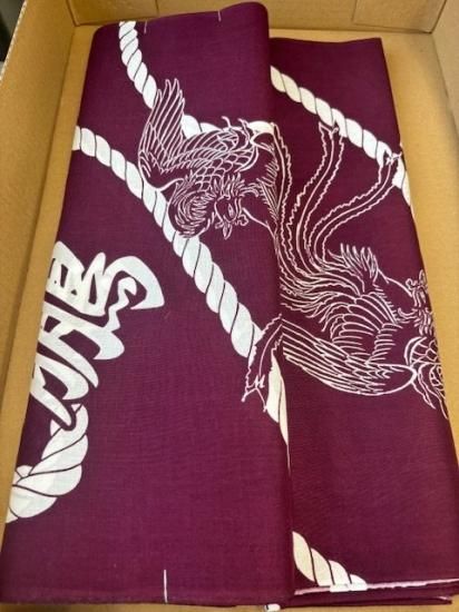 反物・白鵬(エンジ鳳凰)共布付き - 浅草 招き屋 反物・白鵬(エンジ鳳凰)共布付き - 浅草 招き屋