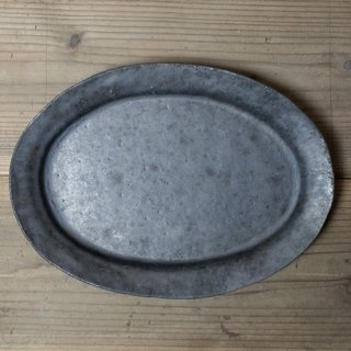 遠藤素子　鉄釉オーバル皿（大）