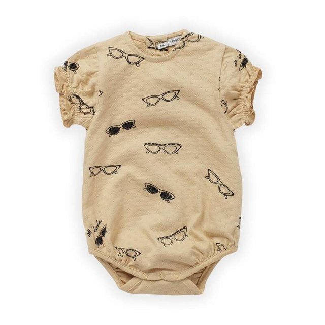 【SPROET&SPROUT】 S23-708 Loose Rompers Shades 12M (Beige) / スプロート＆スプラウト サングラスロンパース (ベージュ)