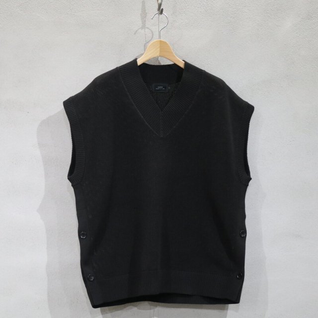 【SLICK】 5266725 Air Mesh Knit Side Slit Vest (Black) / スリック エアメッシュニットサイドスリットベスト (ブラック)