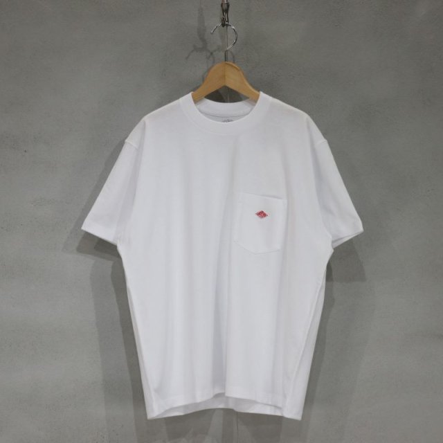 【DANTON】 DT-C0197TCB Women’s Pocket T-Shirt (White) / ダントン ウィメンズ ポケット ティーシャツ (ホワイト)