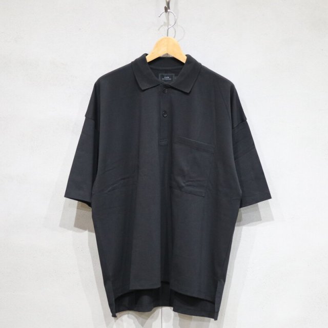 【SLICK】 5255778 Drop Shoulder Polo Shirt (Black) / スリック ドロップショルダーポロシャツ (ブラック)