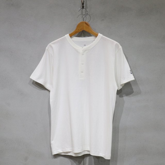 【Vintage Khaki Uniform】 VKU230412001 Henley Neck Under Shirt (White) / ヘンリーネック アンダーシャツ (ホワイト)