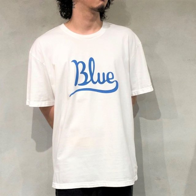 【BLUE BLUE】 カーシブ Blue プリント Tシャツ(White/ホワイト) 1006163