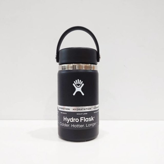 【Hydro Flask】 12 oz Wide Mouth HYDRATION(Black)/ ハイドロフラスク 12オンスワイドマウスハイブレーション(ブラック) 89014 