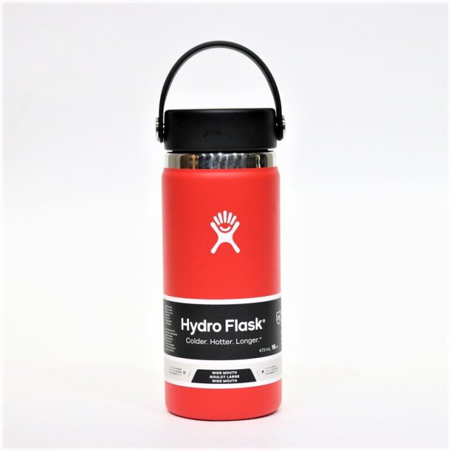 【Hydro Flask】  16oz Hyrdation 16 oz Wide Mouth (Red) / ハイドロフラスク 16オンスワイドマウス (レッド)890015