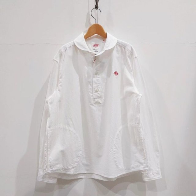 DANTON Women's Round Collar Pullover Shirt (White) / ȥ  饦ɥ顼 ץ륪С(ۥ磻)JD-3564 SOX