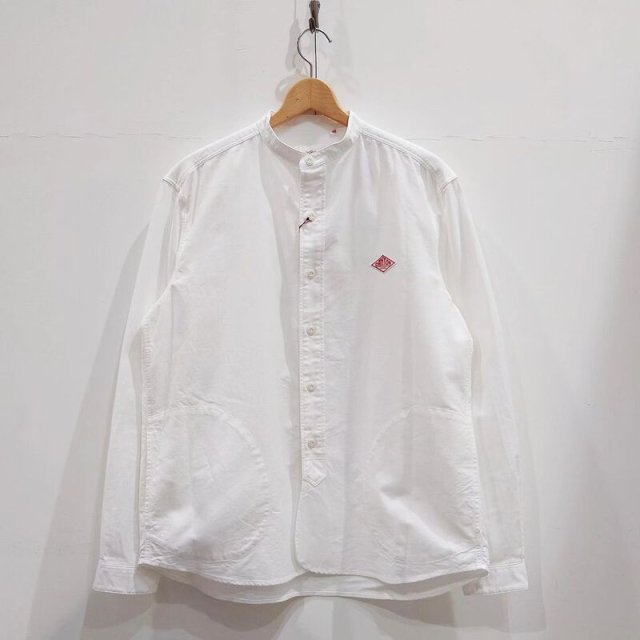 【DANTON】Band Collar Shirt (White) / ダントン バンドカラーシャツ (ホワイト) JD-3607SOX
