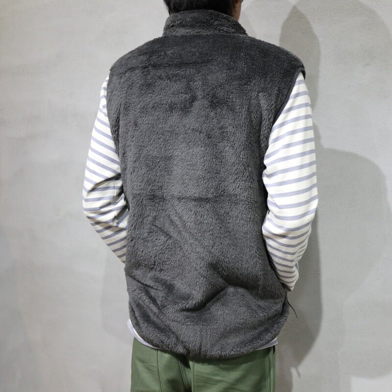 DANTON】 High Pile Zip Stand Collar Vest (Charcoal) / ダントン