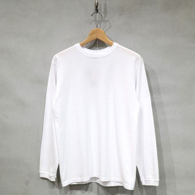 【Good On】  LS CrewNeck  Tee (White) / グッドオン ロングスリーブ クルーネック Tシャツ (ホワイト)GOLS-802C