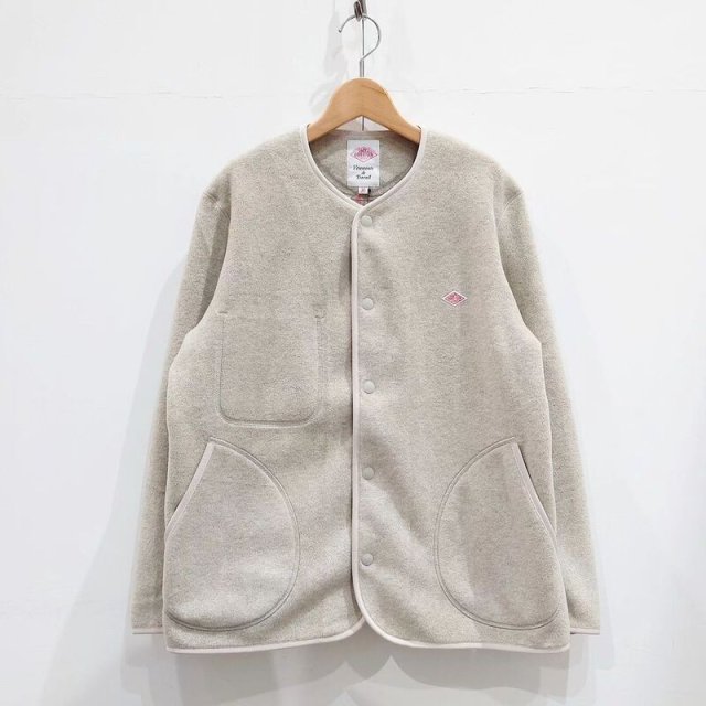 【DANTON】Women's Fleece Collarless Jacket (Marble) / ダントン ウィメンズ フリース カラーレス ジャケット (マーブル) JD-8911