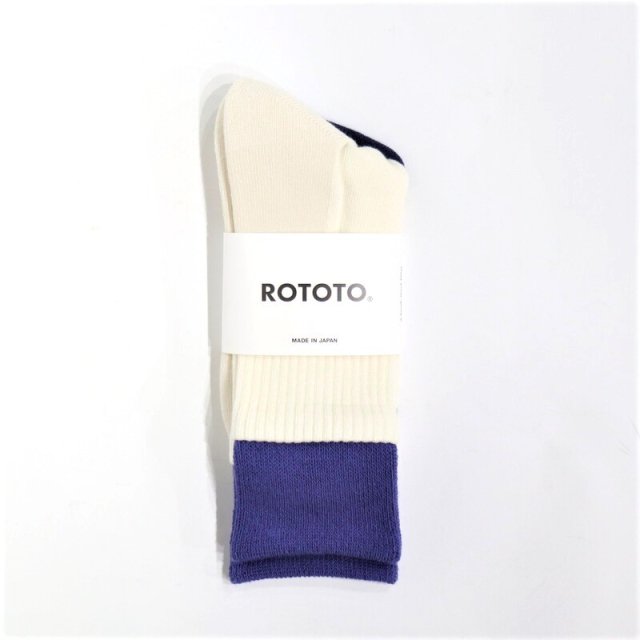 ROTOTODouble Layer Crew Socks (SlateBlue) / ȥ ֥쥤䡼롼å (졼ȥ֥롼) R1494