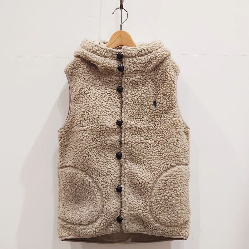 Gymphlex】 Women's Boa Hooded Vest (Taupe) / ウィメンズ ジム 