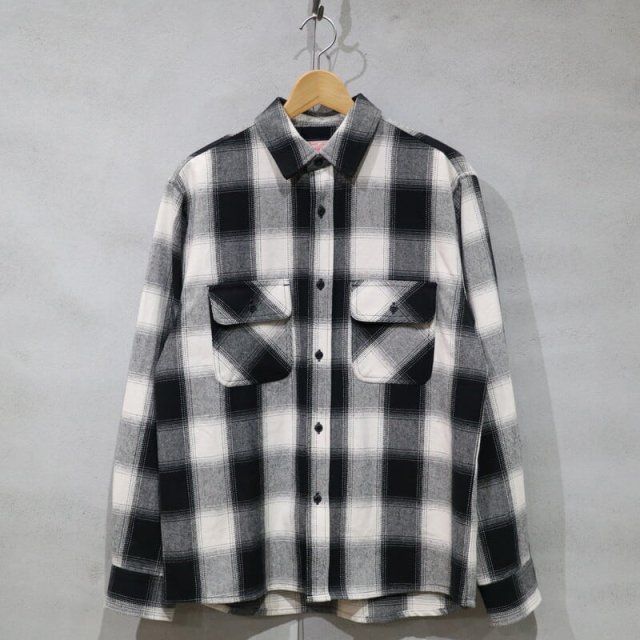 【BIG MIKE】
Heavy Flannel Shirts (White/Black)/ビッグマイク ヘビーフランネルシャツ(ホワイト/ブラック)102235103