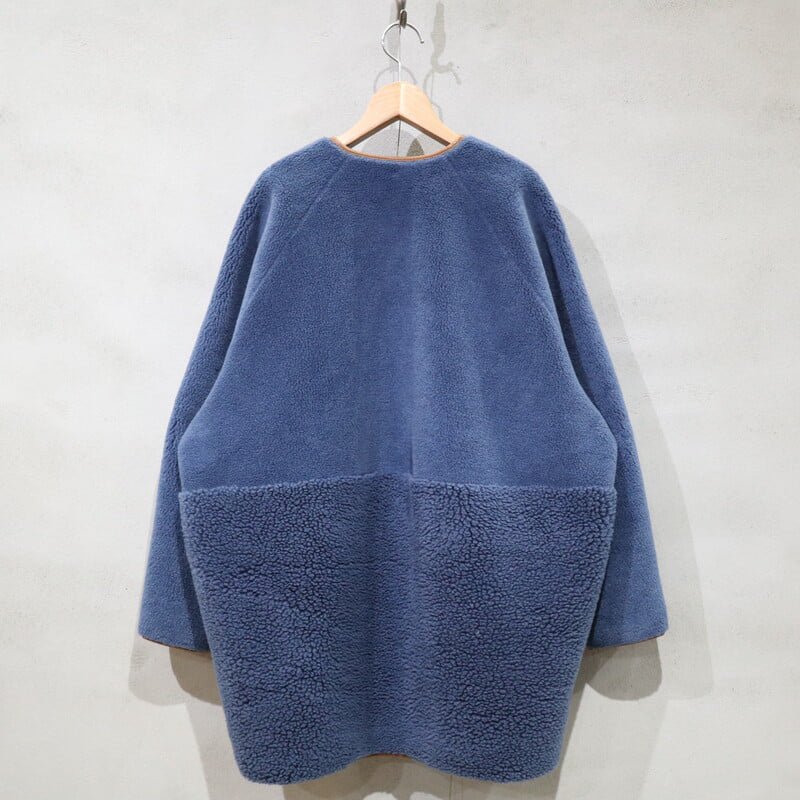 Allumer】 Reversible Piping Boa Coat(NAVY)/アリュメール