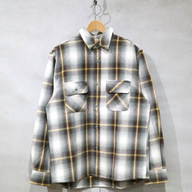 BIG MIKE Heavy Flannel Shirts (Mint/Yellow)/ӥåޥ إӡեͥ륷(ߥ/)102335100