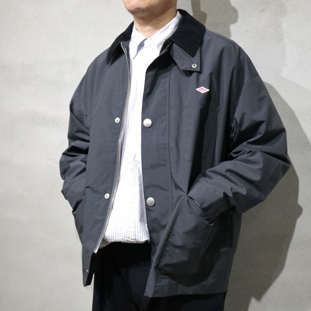 【DANTON】 Men's Nylon Taffeta Work Jacket (Charcoal) / ダントン メンズナイロンタフタワークジャケット (チャコール)DT-A0467 NTF