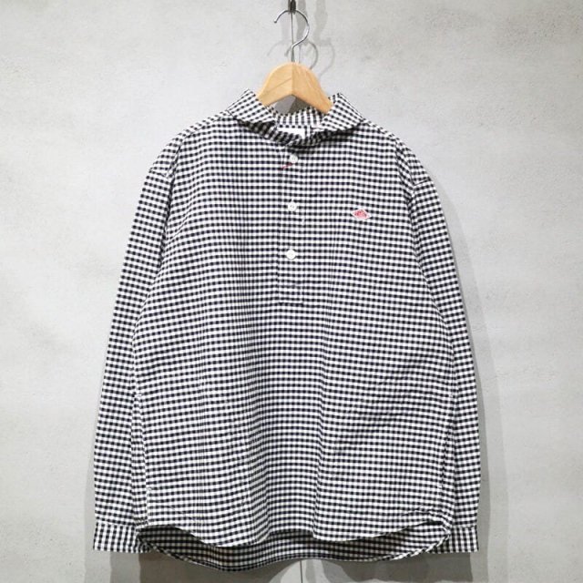 DANTON Women's Round Collar Pullover Shirt (Gingham)/ȥ  饦ɥ顼ץ륪С(󥬥)DT-B0281OXP