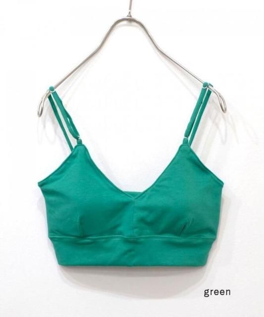 【me. ミードット】organic cotton citoratec bratop オーガニックコットン シトラテックブラトップ｜me-22210(225 green グリーン)