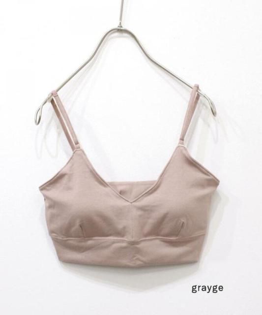 【me. ミードット】organic cotton citoratec bratop オーガニックコットン シトラテックブラトップ｜me-22210 (212 greyge グレージュ)