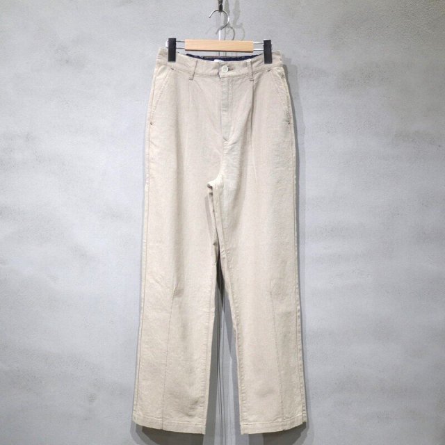 ANTGAUGE Cotton Linen One Tuck Trousers (Natural) / ȥ åȥͥ 󥿥åȥ饦 (ʥ) C2182