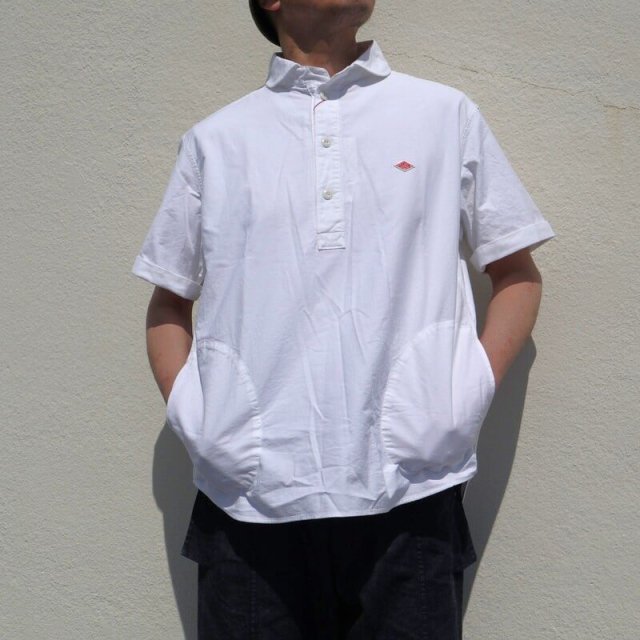 DANTON Men's Round Collar P.O Shirt(White)/ȥ  饦ɥ顼ץ륪С(ۥ磻)DT-B0284 SOX