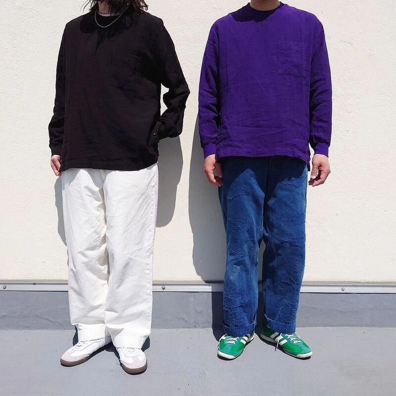 BRU NA BOINNE | リネンロンT (Purple) - DANTON,ジムフレックス