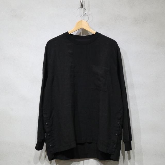 【BRU NA BOINNE】リネンロンT (Black) / ブルーナボイン リネンロンT(ブラック) 4499A2