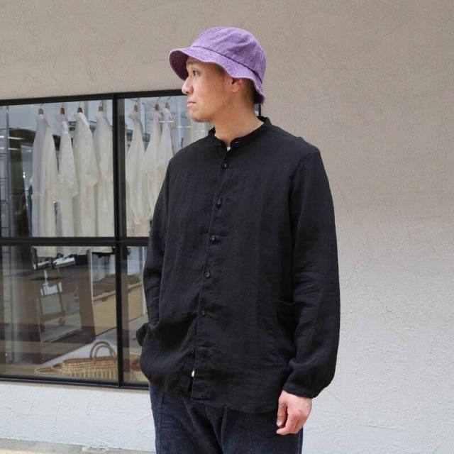 【BRU NA BOINNE】スナフリネンシャツ (Black) / ブルーナボイン スナフリネンシャツ(ブラック) 4382A2