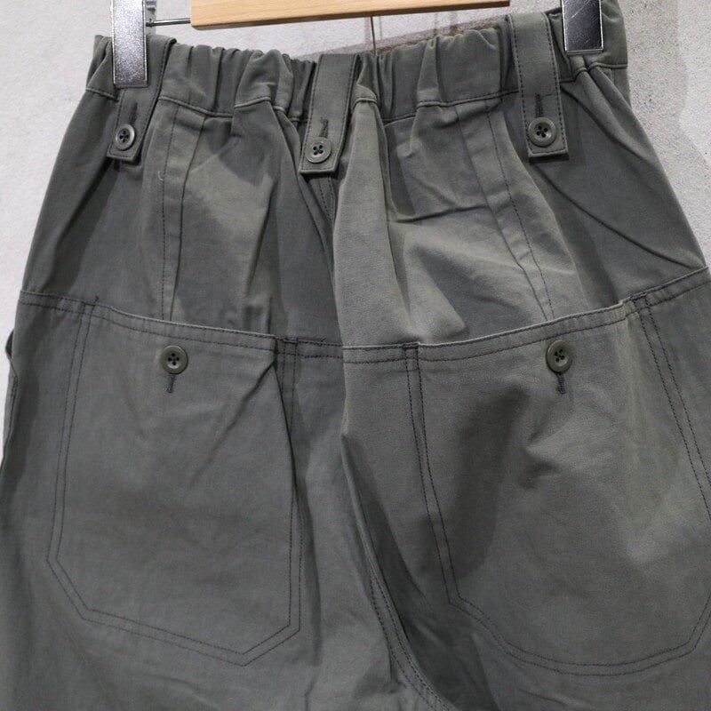ANTGAUGE オリーブ チノパン FLAG ON CREW チノパン メンズ ストレッチ アンクルパンツ