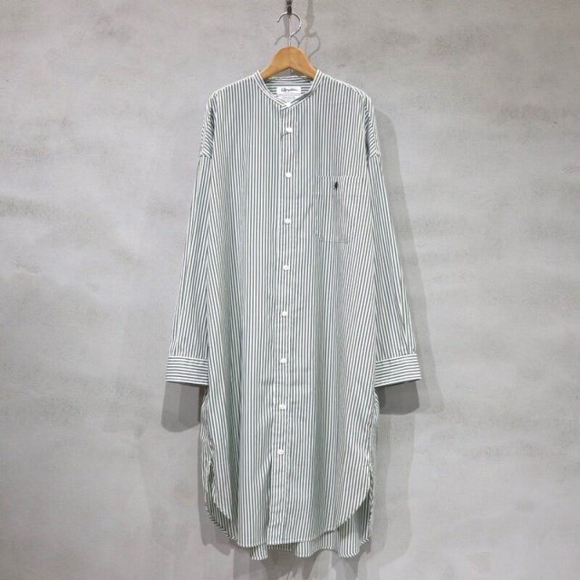 Gymphlex Band Collar Shirt Dress (GreenWhite)/եå Хɥ顼ĥԡ (꡼ߥۥ磻)GY-G0064 MTS