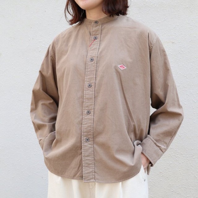 DANTONWomen's Corduroy Band Collar Shirt (Sand Beige) / ȥ  Хɥ顼 (ɥ١)DT-B0290 MCD