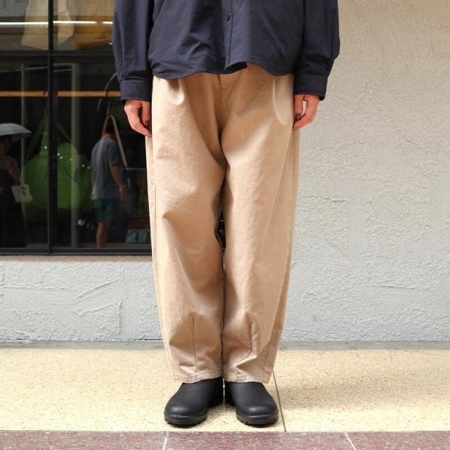 【Brocante】Un Plisse Trousers (Beige) / ブロカント アンプリッセトラウザー (ベージュ)33-378T
