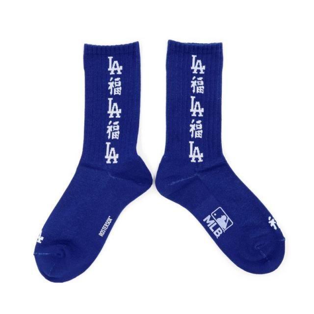 【ROSTER SOX ロスターソックス】MLB FUKU SOCKS 福ソックス｜MLB-218（LA Dodgers Blue ブルー）