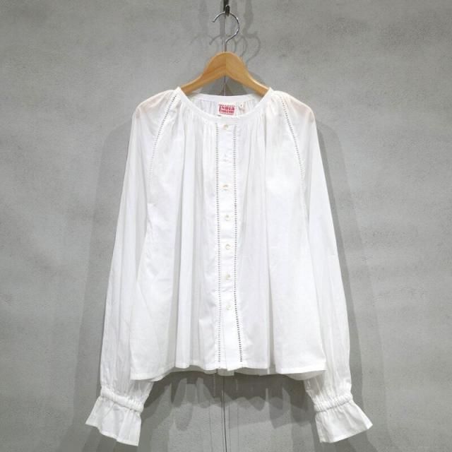INDIA INDUSTRYGATHERED SHIRT(OFF WHITE) / ǥȥ꡼ 㥶(եۥ磻)ND-B0296 LDL