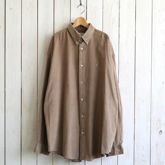 【Gymphlex】CORDUROY B.D.WIDE SHIRT L/S(SAND BEIGE)/ジムフレックス コーデュロイボタンダウンワイドシャツ(サンドベージュ)GY-B00201 MCD