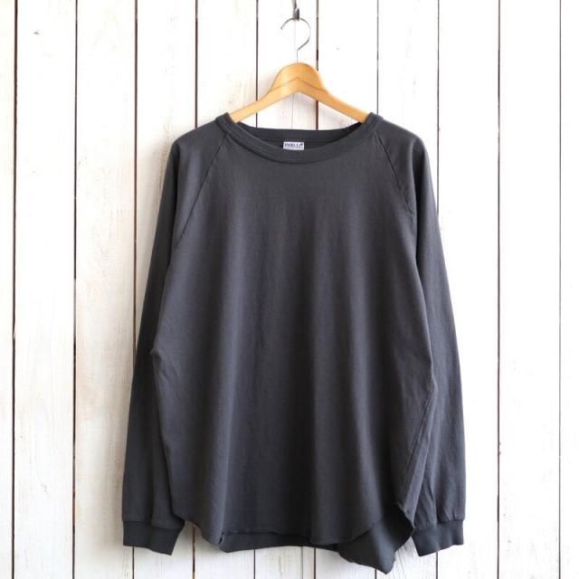 【WALLA WALLA SPORT ワラワラスポーツ】 L/S LOOSE BASEBALL TEE (CHARCOAL) ルーズ ベースボールTシャツ 030195-SR