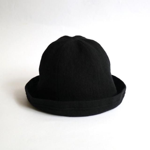 【Chapeaugraphy シャポーグラフィー】ウールカールチューリップハット｜00118(Black ブラック)