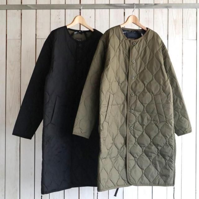 ��TAION ���������Military Line Crewneck Long Down Coat �ߥ꥿�꡼�饤�� ���롼�ͥå� ���󥰥����󥳡��ȡ�104BML-1LONG
