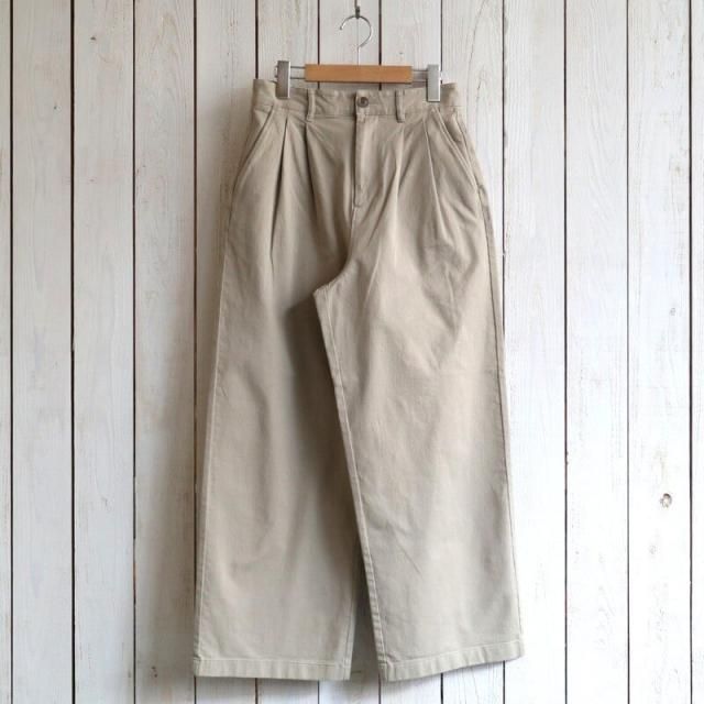 DANTON ȥ2TUCK WIDE PANTS ġå磻ɥѥġDT-E0252ASI(LT.BEIGE 饤ȥ١)