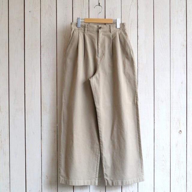 DANTON ȥ2TUCK WIDE PANTS ġå磻ɥѥġDT-E0253ASI(LT.BEIGE 饤ȥ١)