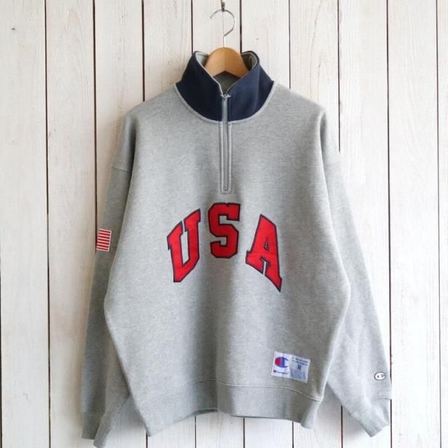Champion ԥHalf Zip Sweatshirt USA ϡեå åȥ USAC3-B007