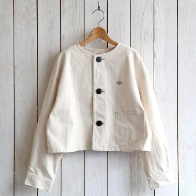 DANTON ȥCOLLARLESS SHORT JACKET 顼쥹硼ȥ㥱åȡDT-A0670MHT(ECRU )