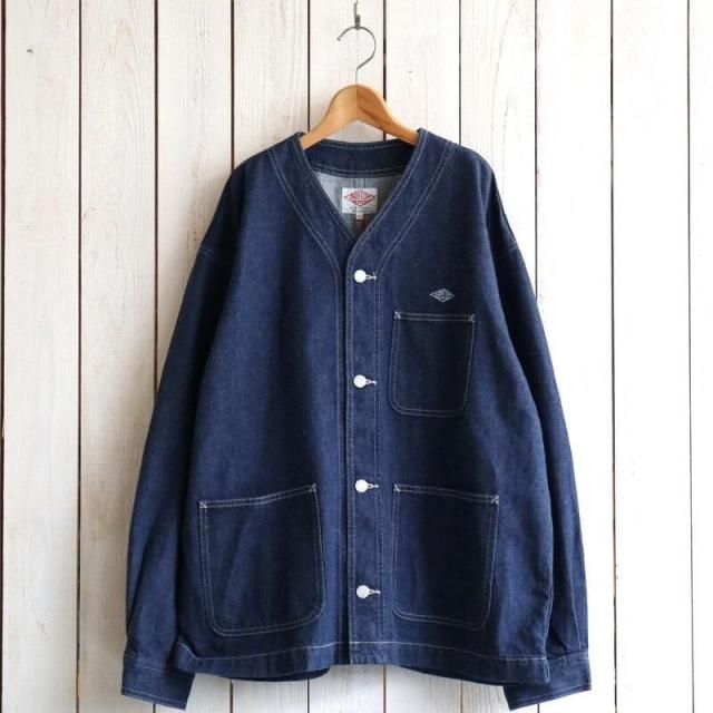 DANTON ȥDENIM COLLARLESS JACKET ǥ˥ 顼쥹㥱åȡDT-A0671KDM(INDIGO ǥ)