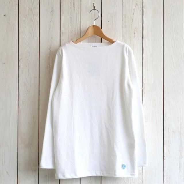 ORCIVAL ХCOTTONLOURD FRENCH BASQUE SHIRT  åȥ եХġB211(WHITE ۥ磻)