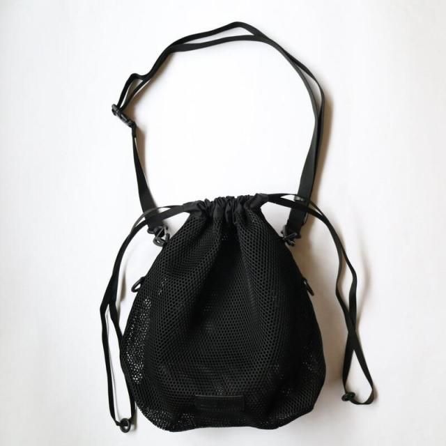 BAICYCLON by bagjack Х Х Хåå Mesh Drawstring Bag Small (Black) BCL-47 (MESH)