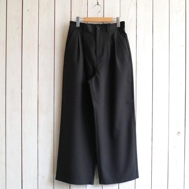 DANTON ȥ2TUCK WIDE PANTS ġå磻ɥѥġDT-E0252MET(BLACK ֥å)