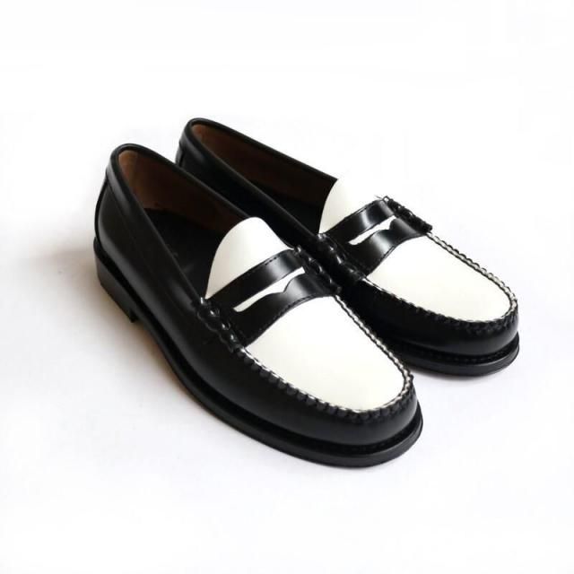 G.H.BASS 11010H LARSON / BLACK&WHITE (LEATHER SOLE)
